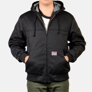 NWT Ben Davis Black Hooded Jacket Heavy Weight Medium